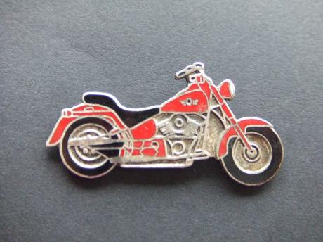 Harley- Davidson motor rood zwart zadel